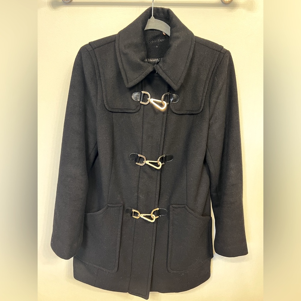 *NWOT* Calvin Klein‎ Carabiner Clip Pea Coat